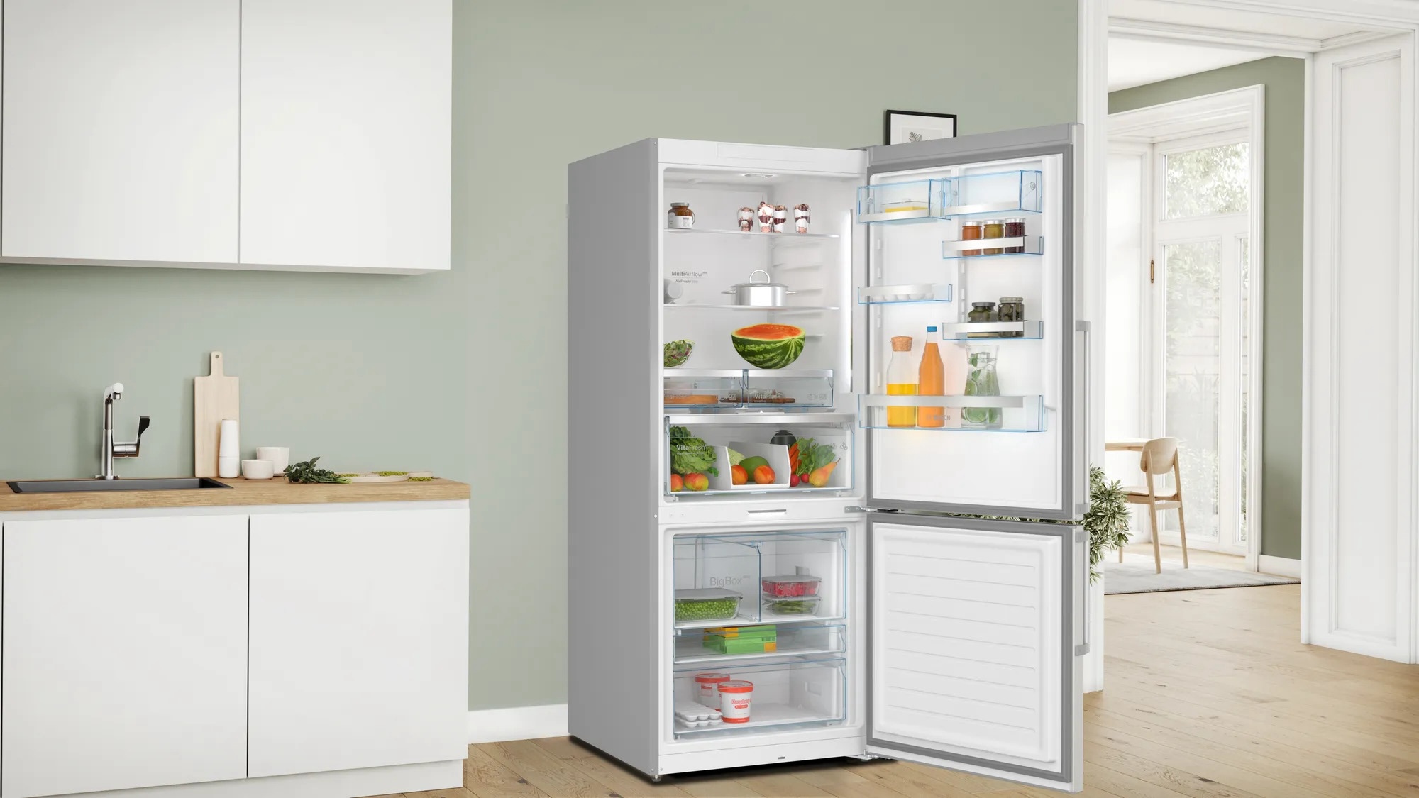 Kuehlschrank Bosch-Kuehl-Gefrierkombination