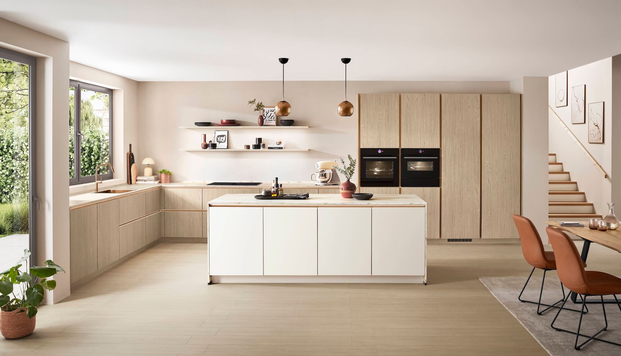 Nobilia Structura Designkueche Holzoptik grifflos