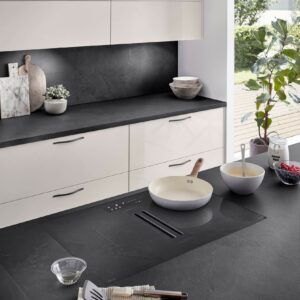 Nobilia Design Inselküche Seidengrau Hochglanz