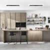 Nobilia Designküche mit Insel Taupe matt