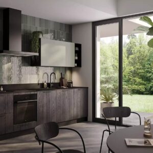 Rotpunkt moderne Küchenzeile Holz Schwarz