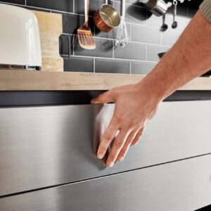 Nobilia Inox moderne Küche Stahl