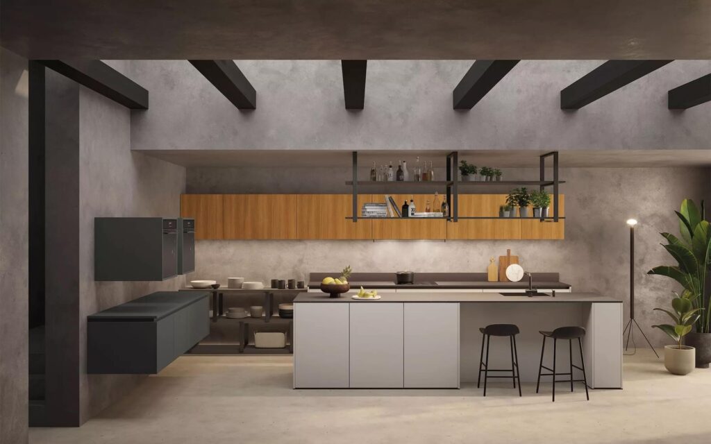 Rotpunkt Designküche mit Insel Zerox Was ist der Unterschied zwischen Wohnküche und Küche?