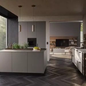 Rotpunkt Designküche mit Insel Umbra