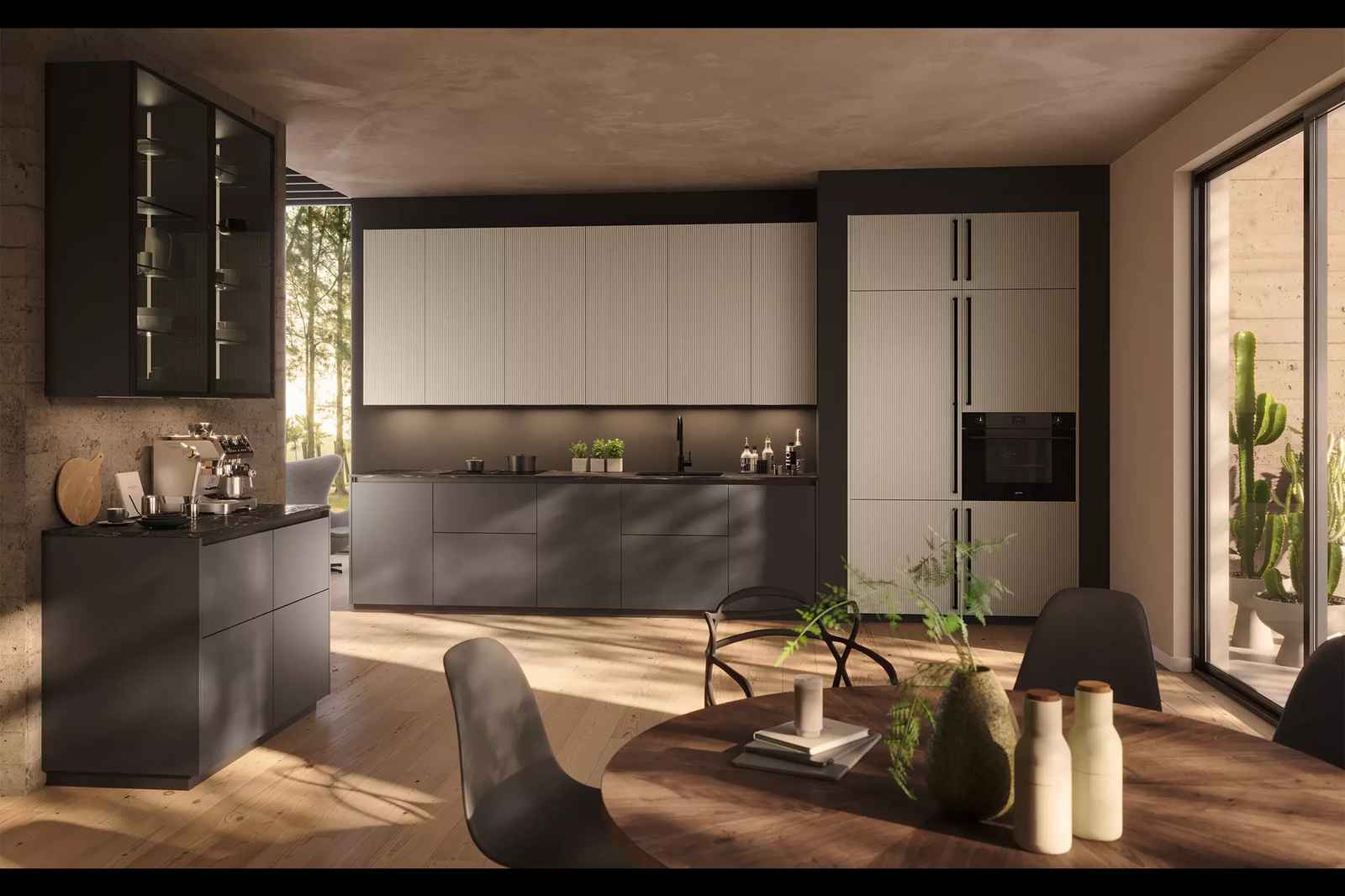 Rotpunkt Küchenzeile Designstil Terra Grey