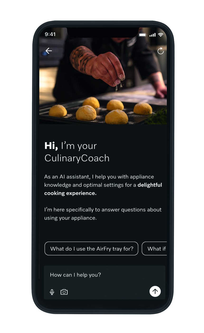 CulinaryCoach in der Miele App auf einem Smartphone-Bildschirm